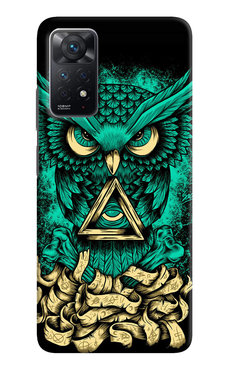 Green Owl Redmi Note 11 Pro Back Cover, Hard case