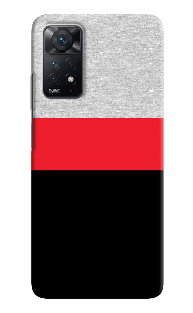 Tri Color Pattern Redmi Note 11 Pro Hard Case Back Cover by Casekaro