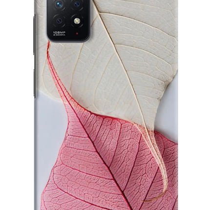 White Pink Leaf Redmi Note 11 Pro Hard Case Back Cover by Casekaro