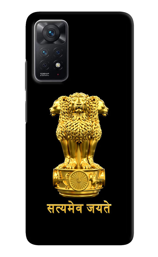 Satyamev Jayate Golden Redmi Note 11 Pro Hard Case Back Cover by Casekaro