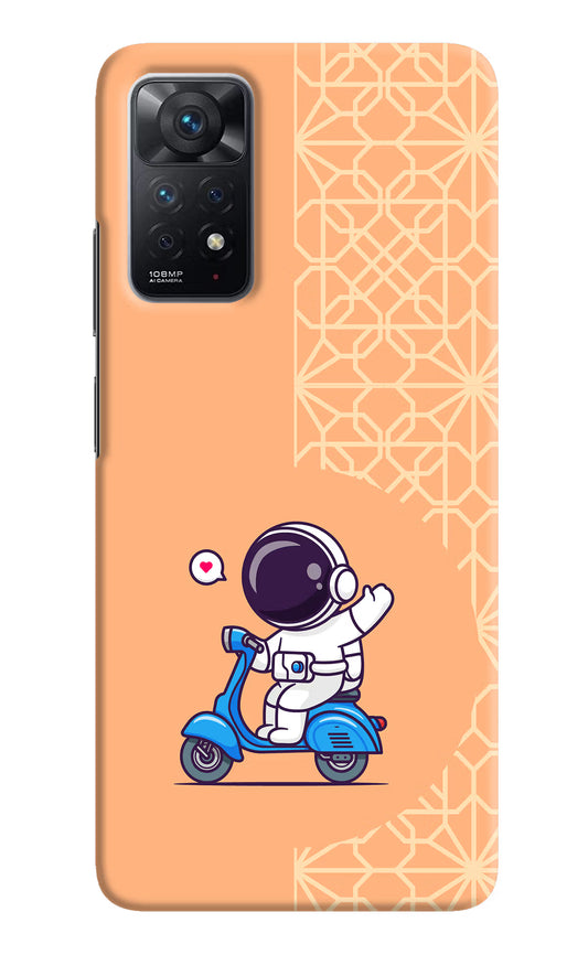 Cute Astronaut Riding Redmi Note 11 Pro Hard Case Back Cover by Casekaro