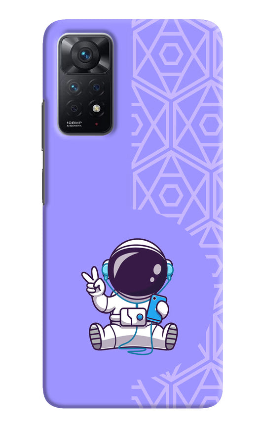 Cute Astronaut Chilling Redmi Note 11 Pro Hard Case Back Cover by Casekaro