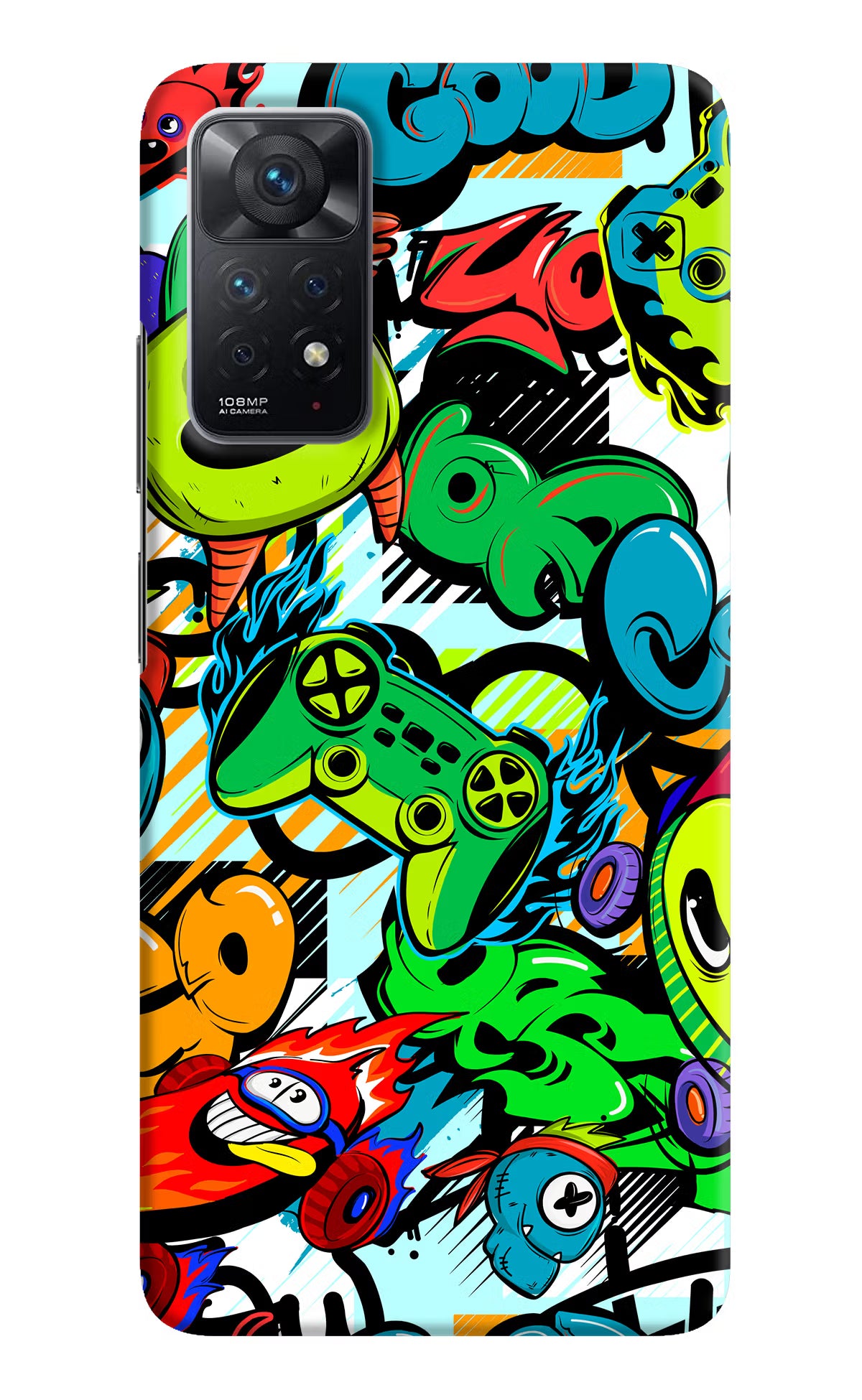 Game Doodle Redmi Note 11 Pro Hard Case Back Cover by Casekaro