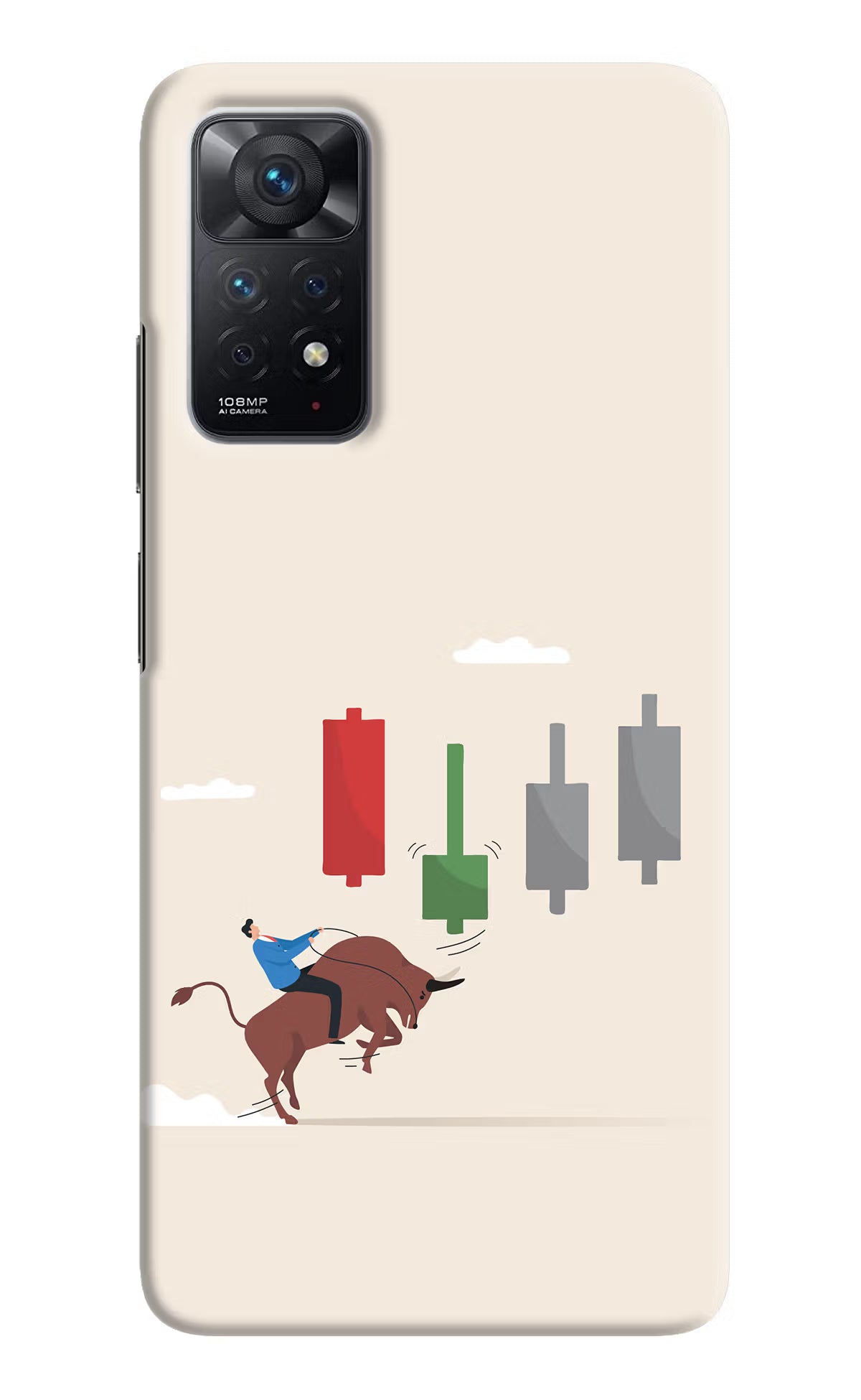 Bull Trading Momentum Redmi Note 11 Pro Hard Case Back Cover by Casekaro