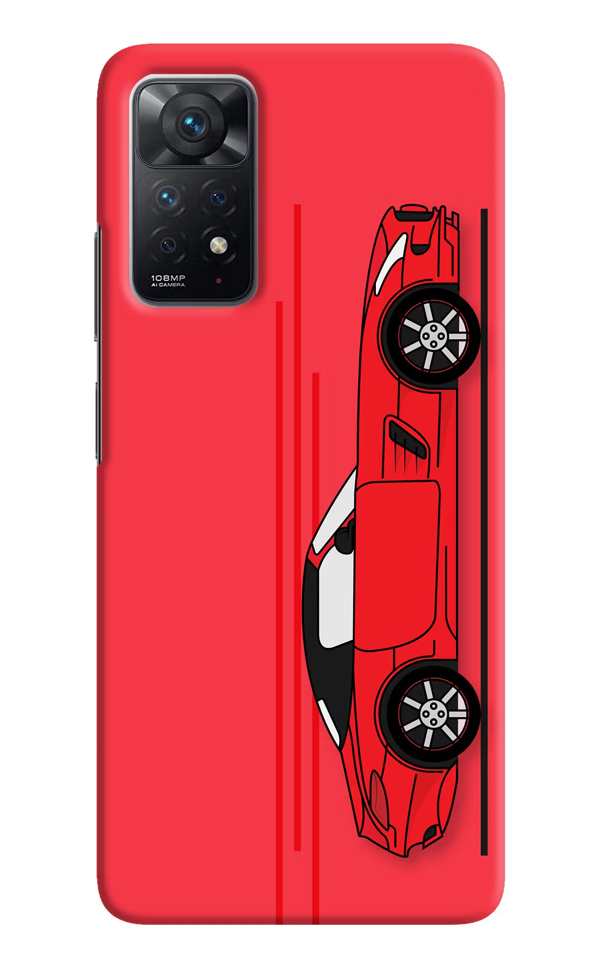 Red Velocity Redmi Note 11 Pro Hard Case Back Cover by Casekaro