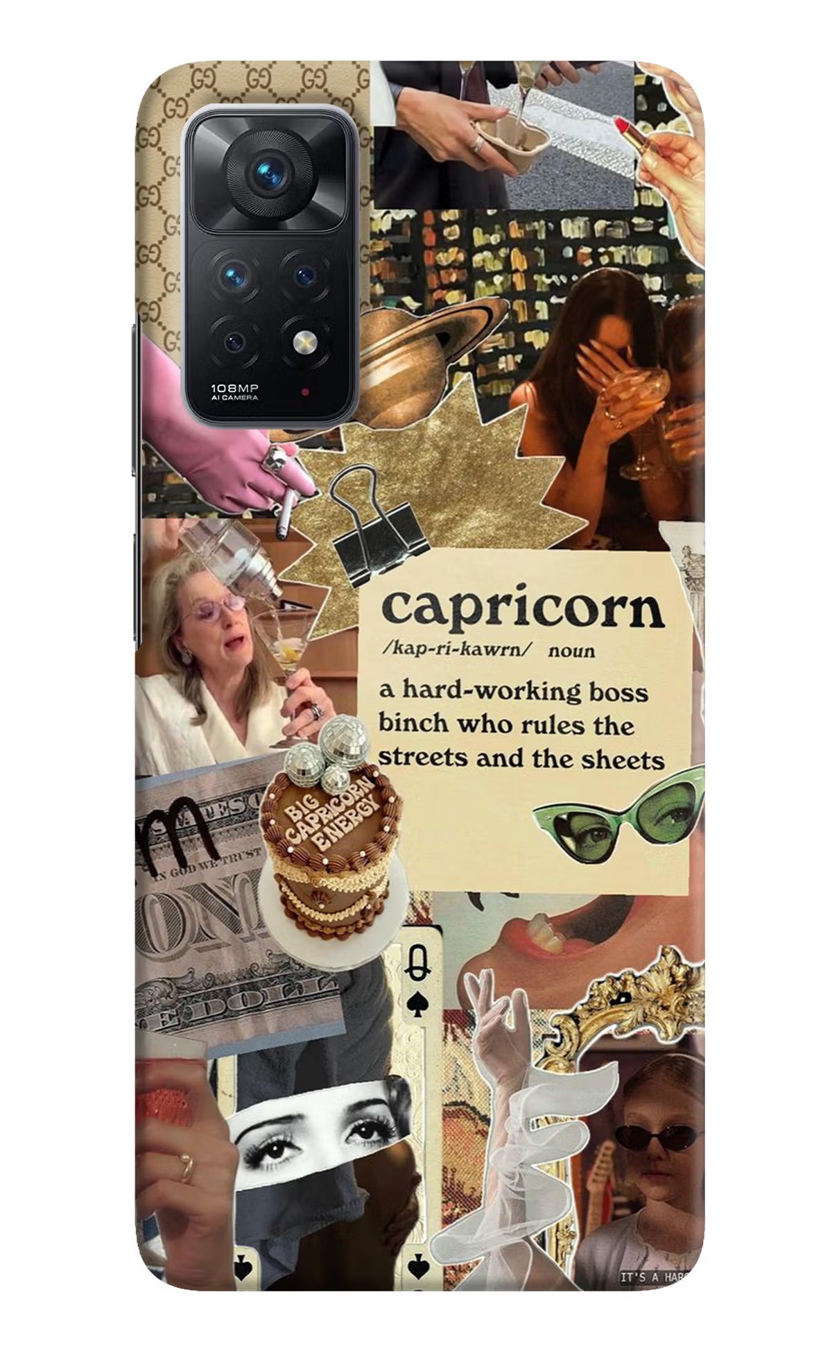 Capricorn Zodiac Redmi Note 11 Pro Hard Case Back Cover by Casekaro