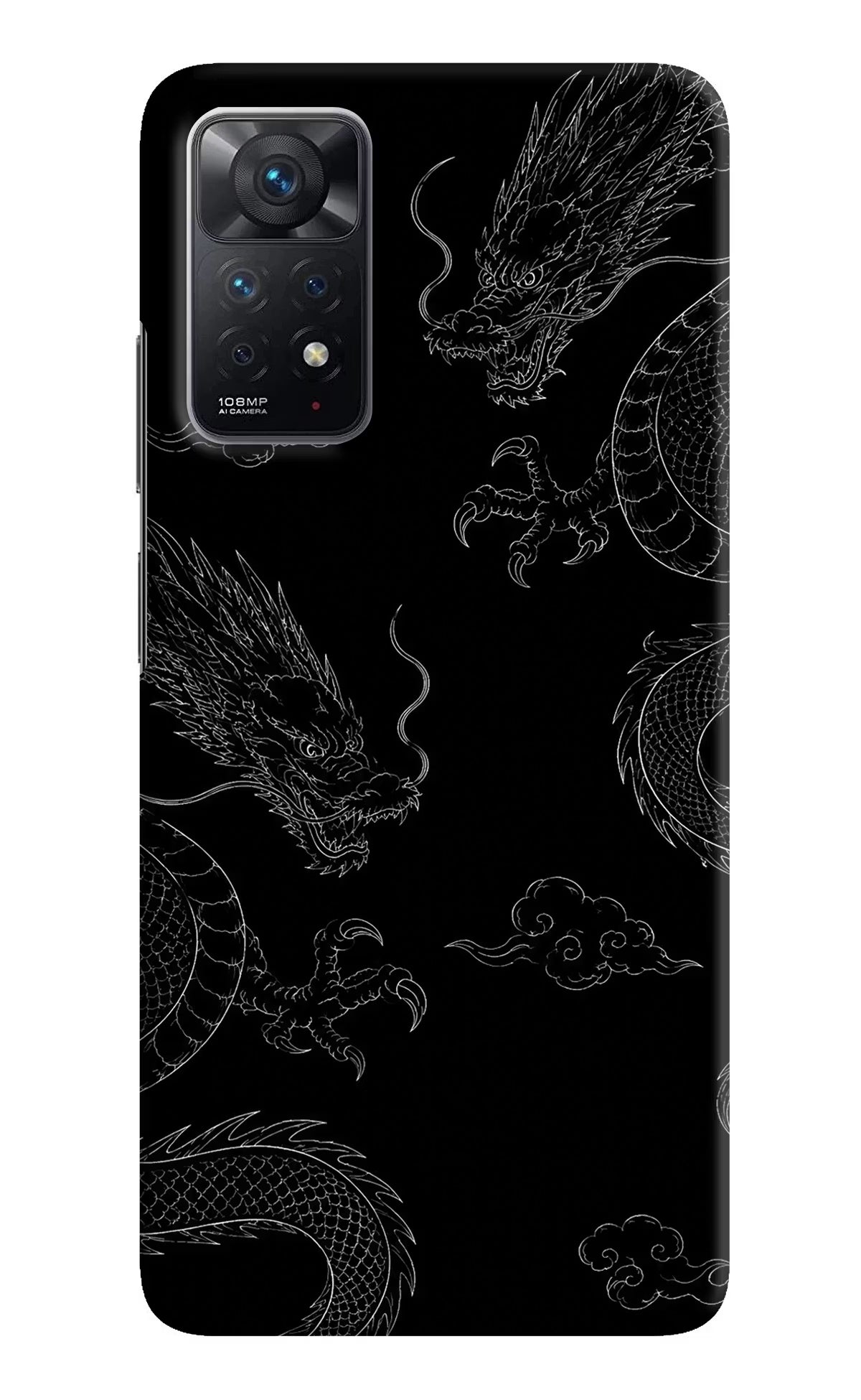 Twin Dragons Redmi Note 11 Pro Hard Case Back Cover by Casekaro
