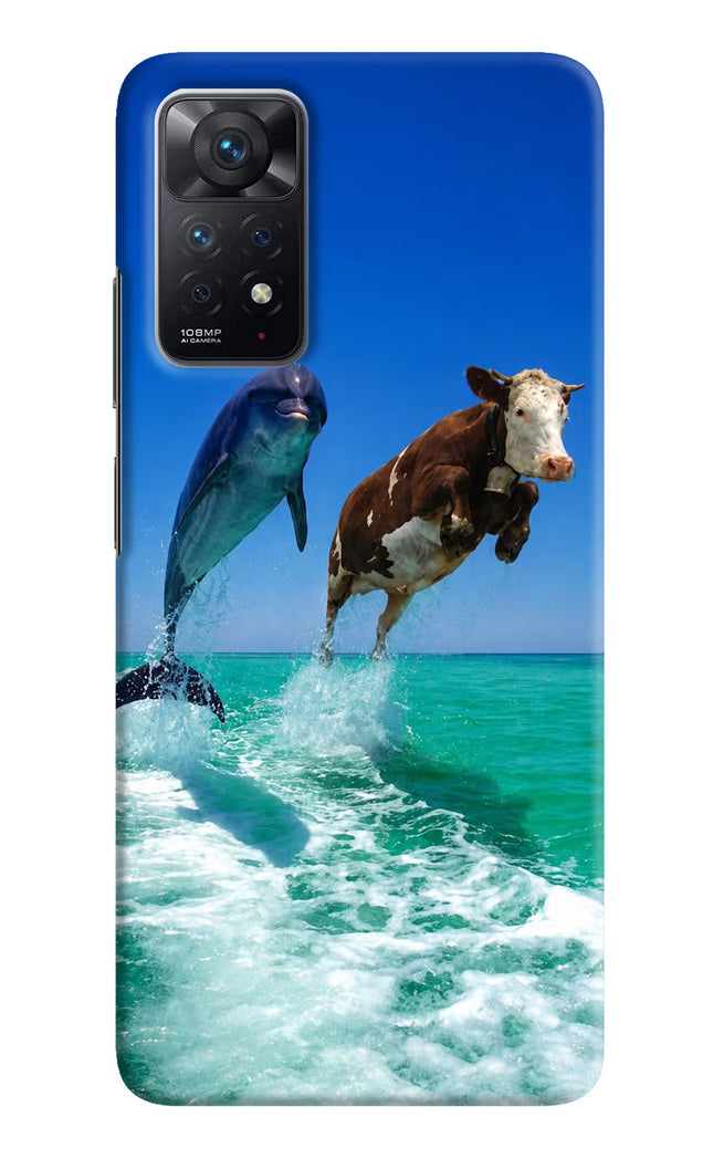 Dolphin vs Cow Redmi Note 11 Pro Hard Case Back Cover by Casekaro