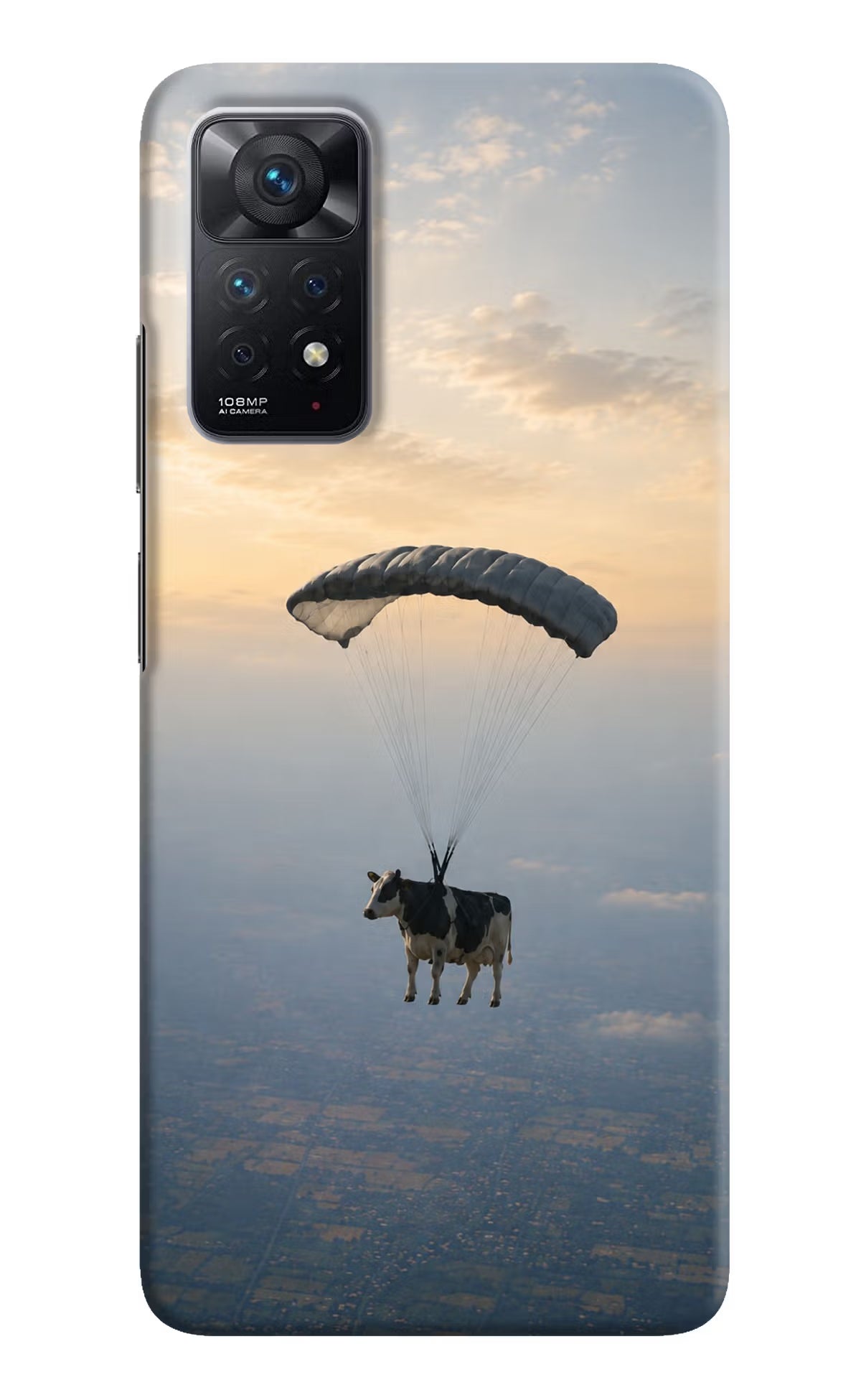Skydiving Cow Redmi Note 11 Pro Back Cover