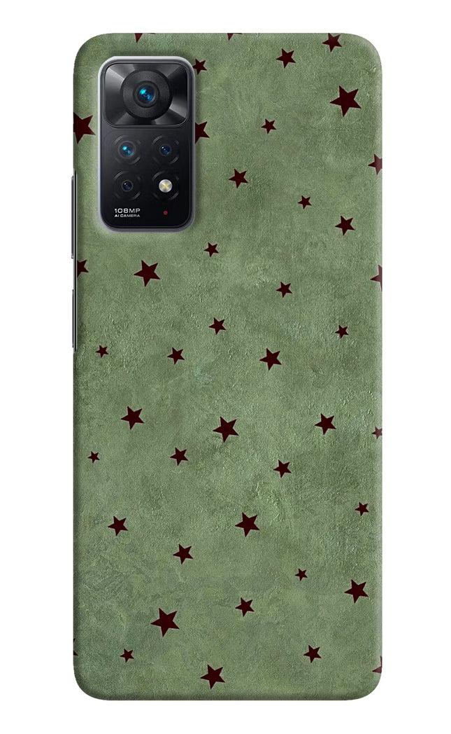 Green Stars Redmi Note 11 Pro Hard Case Back Cover by Casekaro