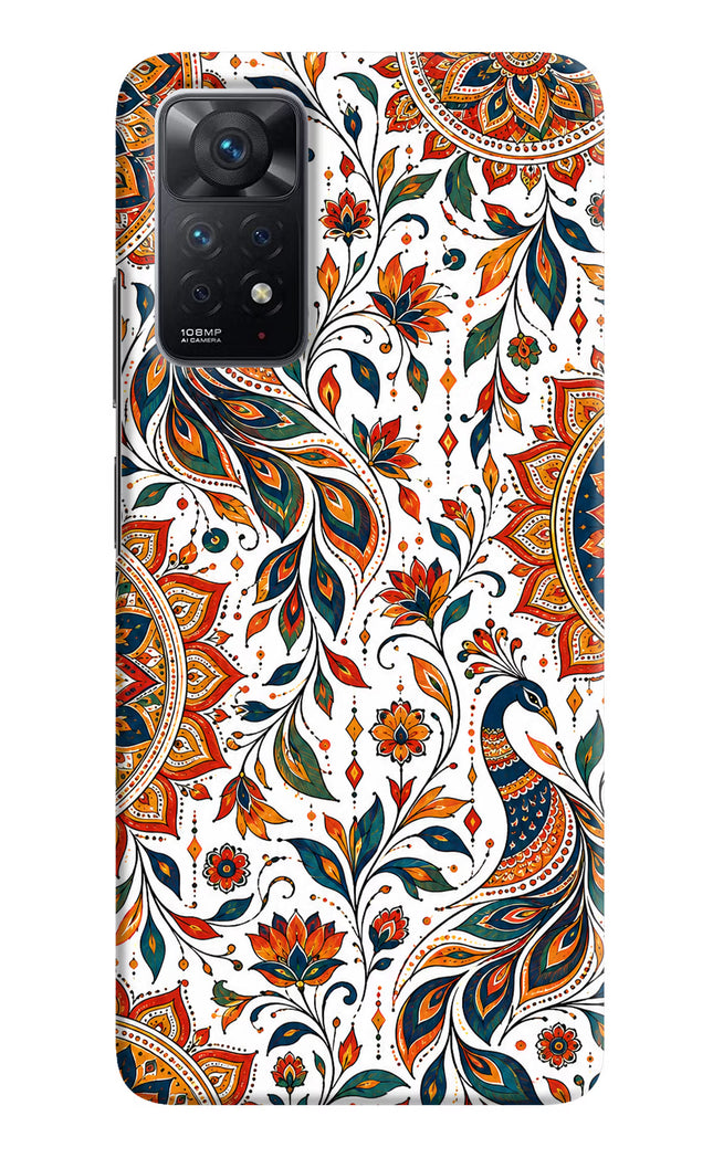 White Mayura Redmi Note 11 Pro Hard Case Back Cover by Casekaro