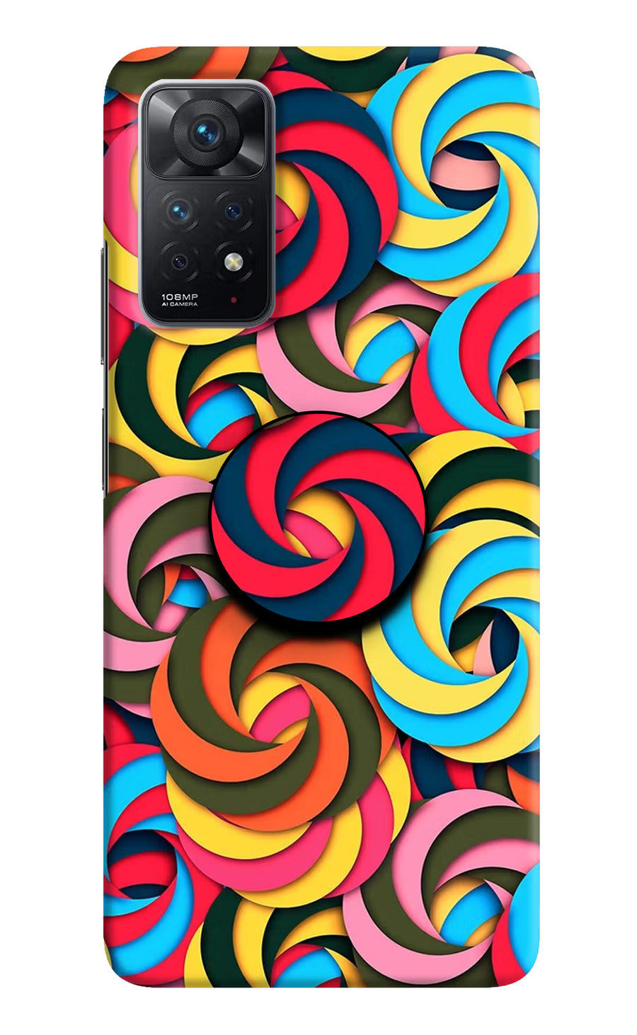 Spiral Pattern Redmi Note 11 Pro Pop Case, Hard case