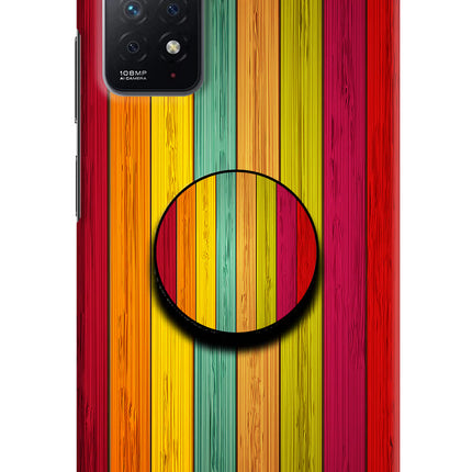Multicolor Wooden Redmi Note 11 Pro Pop Case by Casekaro