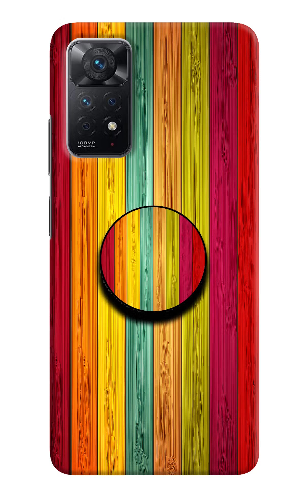 Multicolor Wooden Redmi Note 11 Pro Pop Case by Casekaro