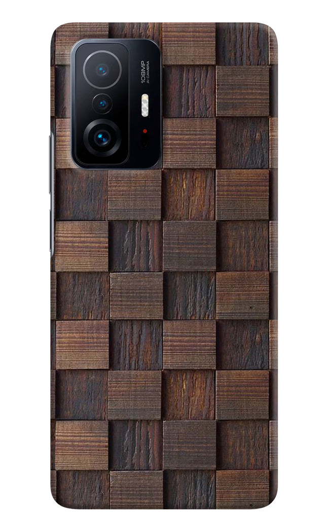 Wooden Cube Design Mi 11T Pro 5G Hard Case Back Cover by Casekaro
