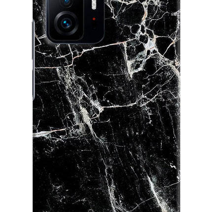 Black Marble Texture Mi 11T Pro 5G Hard Case Back Cover by Casekaro
