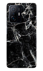 Black Marble Texture Mi 11T Pro 5G Hard Case Back Cover by Casekaro
