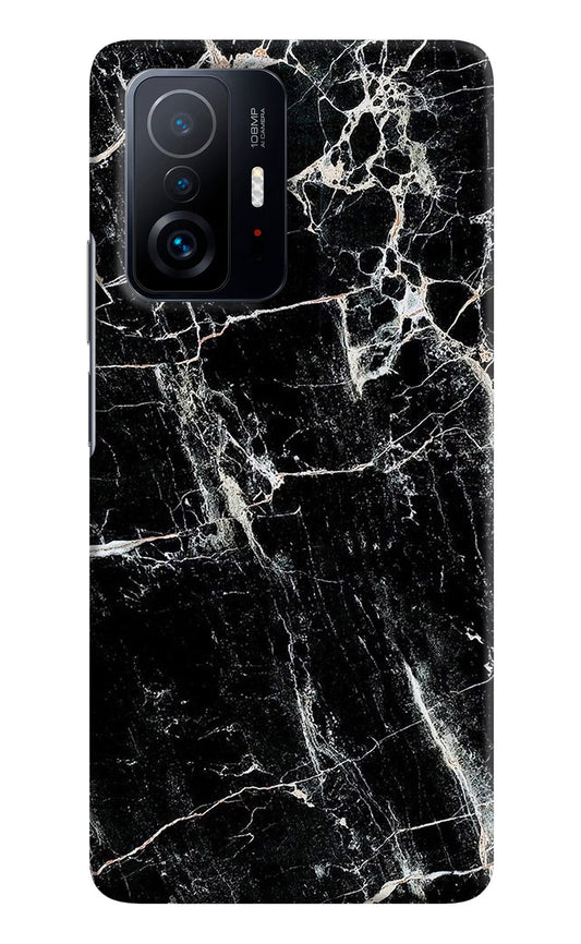 Black Marble Texture Mi 11T Pro 5G Hard Case Back Cover by Casekaro