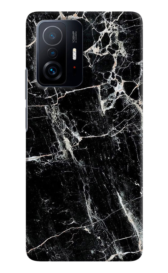 Black Marble Texture Mi 11T Pro 5G Hard Case Back Cover by Casekaro
