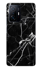 Black Marble Pattern Mi 11T Pro 5G Hard Case Back Cover by Casekaro