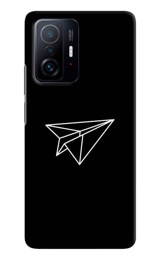 Paper Plane White Mi 11T Pro 5G Hard Case Back Cover by Casekaro