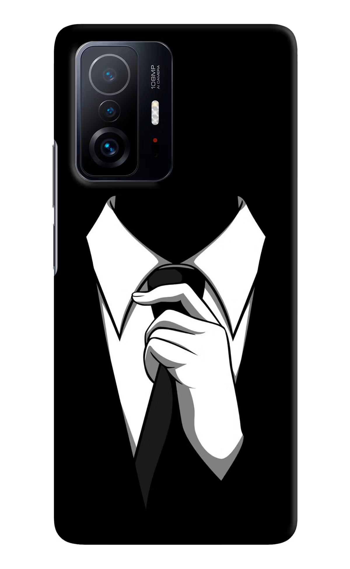 Black Tie Mi 11T Pro 5G Hard Case Back Cover by Casekaro