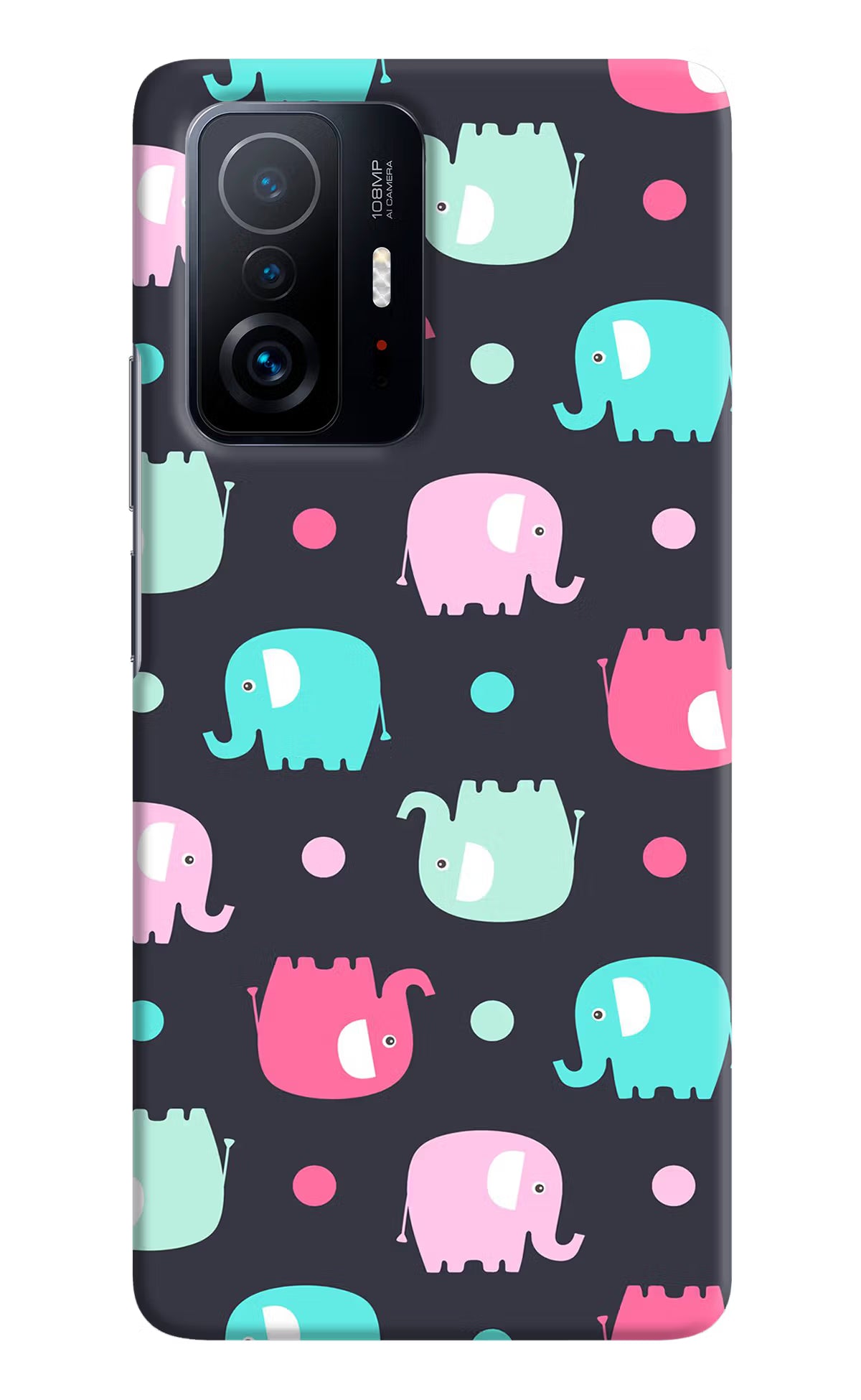 Elephants Mi 11T Pro 5G Hard Case Back Cover by Casekaro