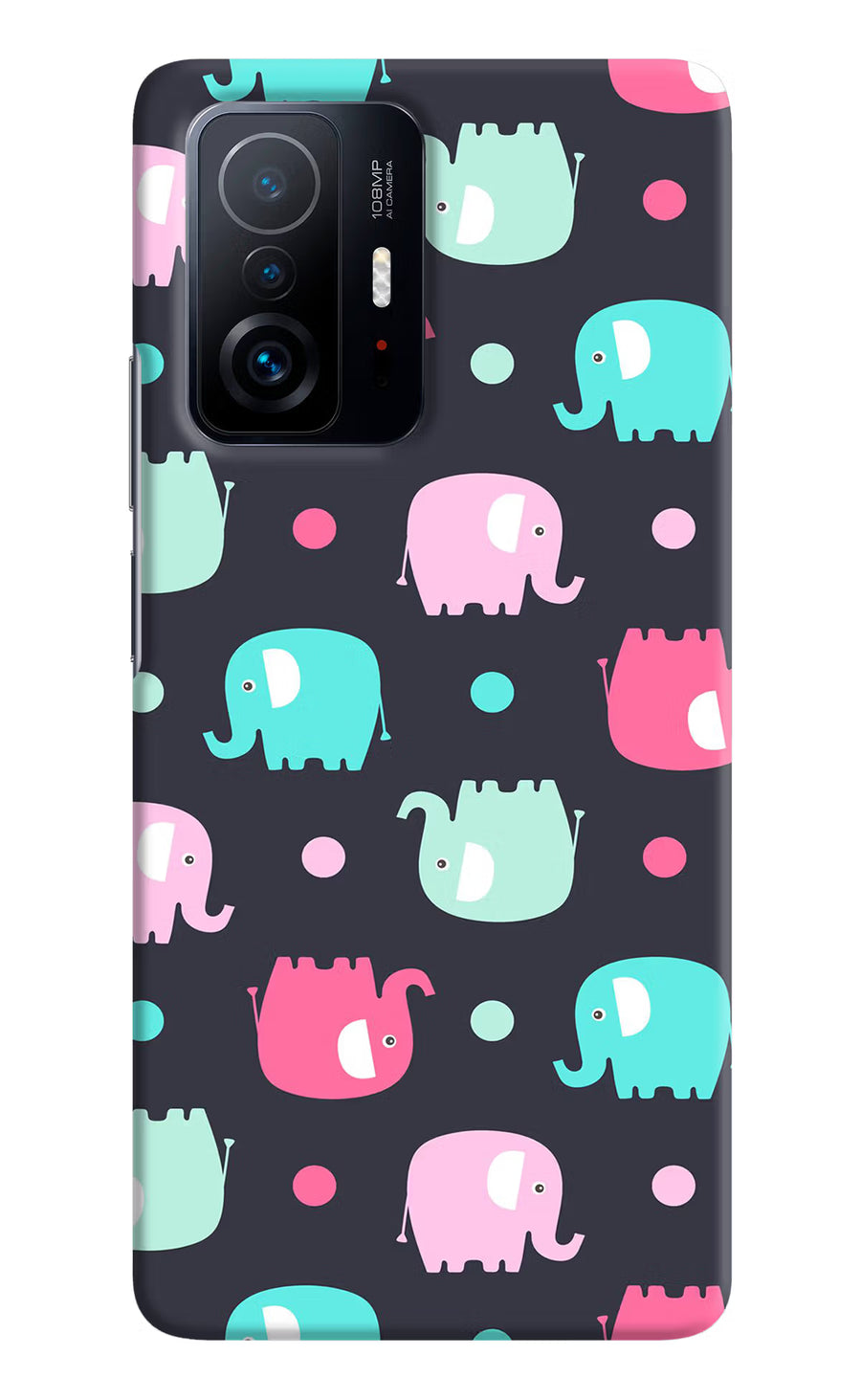 Elephants Mi 11T Pro 5G Back Cover, Hard case
