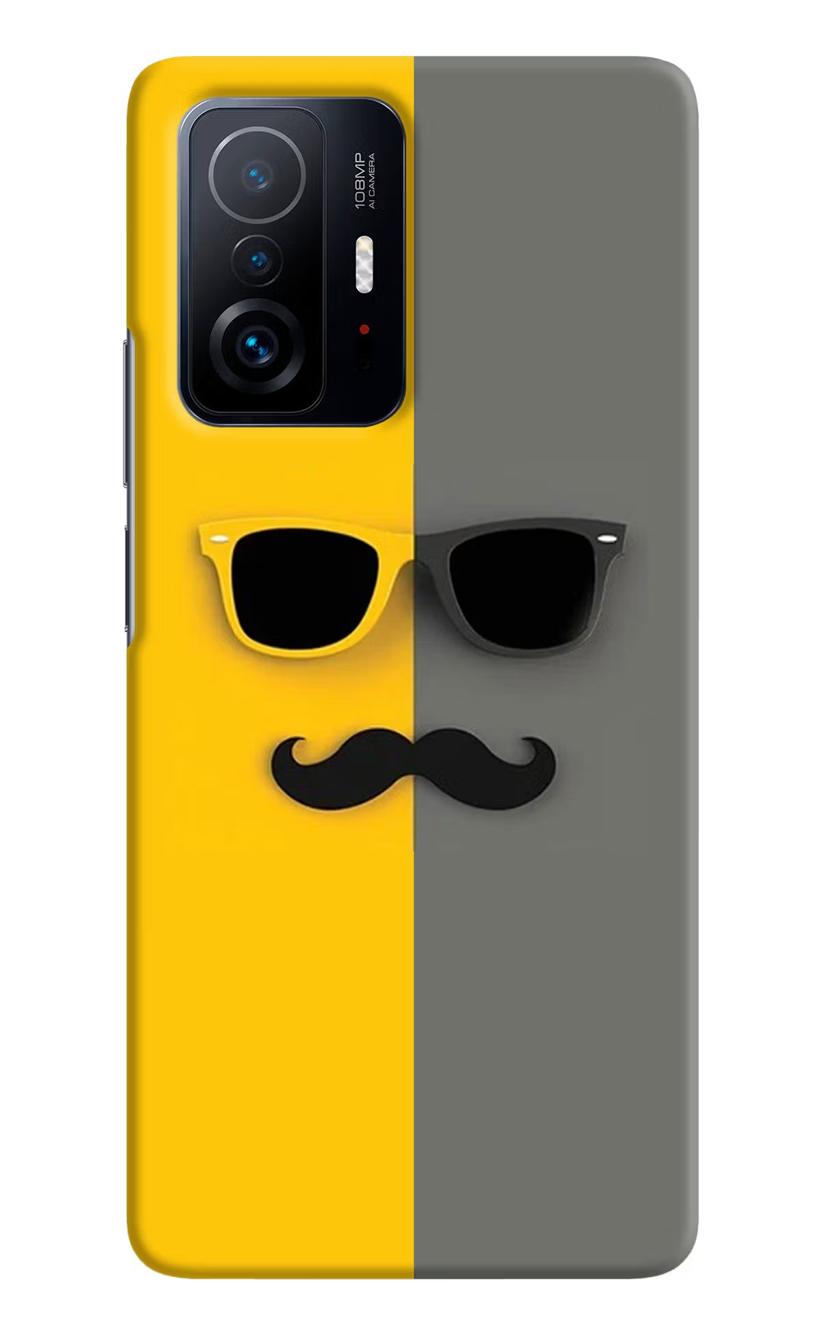 Sunglasses with Mustache Mi 11T Pro 5G Hard Case Back Cover by Casekaro