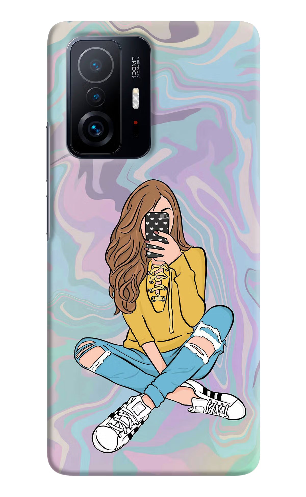 Selfie Girl Mi 11T Pro 5G Hard Case Back Cover by Casekaro