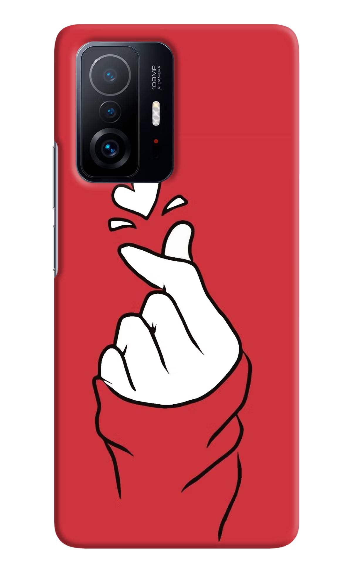 Korean Love Sign Mi 11T Pro 5G Hard Case Back Cover by Casekaro