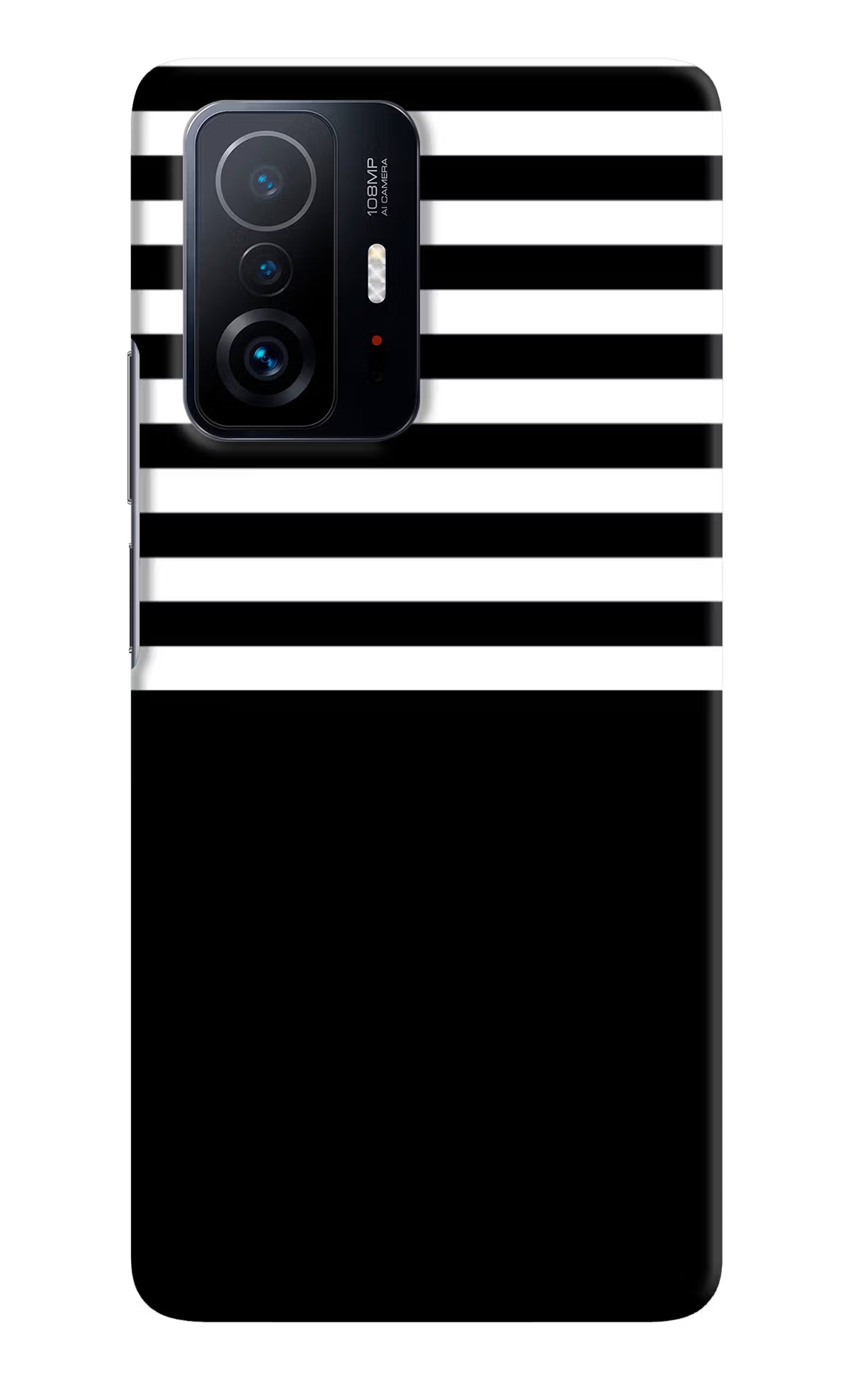 Black and White Print Mi 11T Pro 5G Hard Case Back Cover by Casekaro