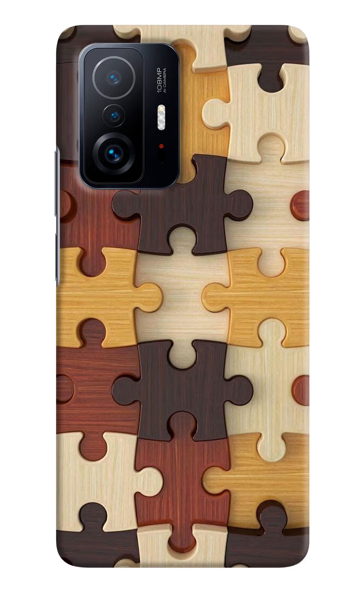 Wooden Puzzle Mi 11T Pro 5G Hard Case Back Cover by Casekaro