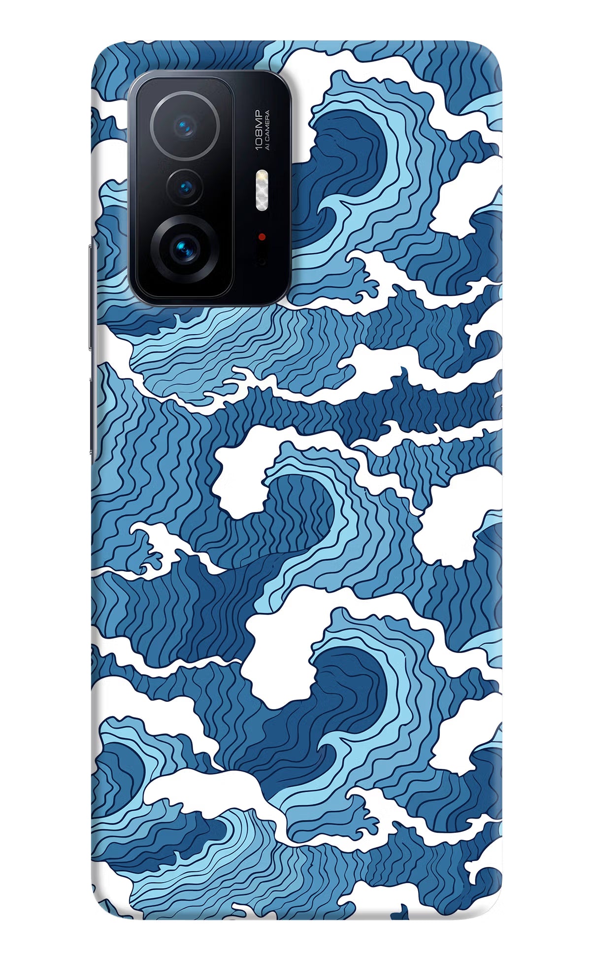 Blue Waves Mi 11T Pro 5G Hard Case Back Cover by Casekaro
