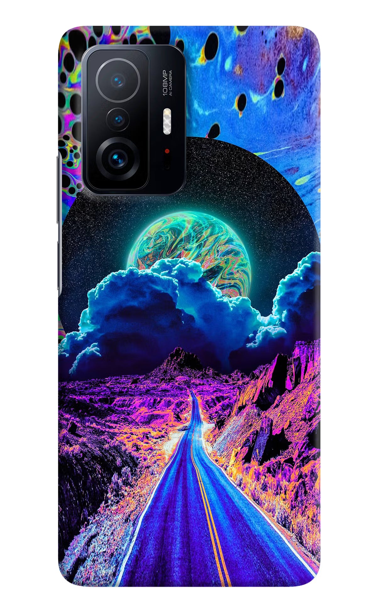 Psychedelic Painting Mi 11T Pro 5G Hard Case Back Cover by Casekaro