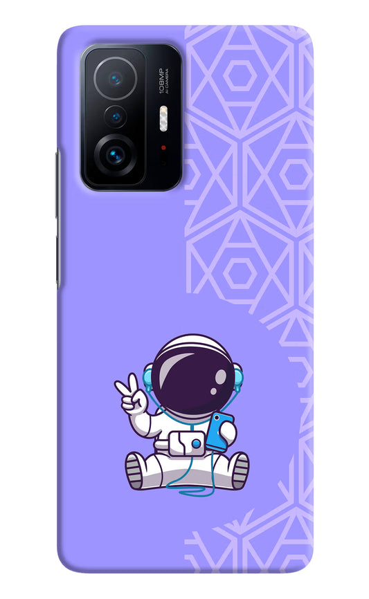 Cute Astronaut Chilling Mi 11T Pro 5G Hard Case Back Cover by Casekaro