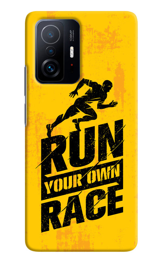 Run Your Own Race Mi 11T Pro 5G Hard Case Back Cover by Casekaro