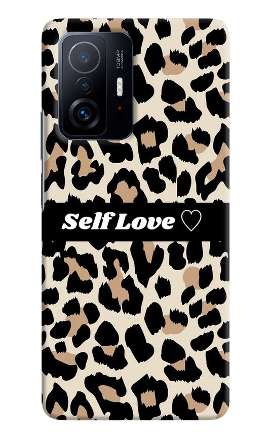 Leopard Print Self Love Mi 11T Pro 5G Hard Case Back Cover by Casekaro