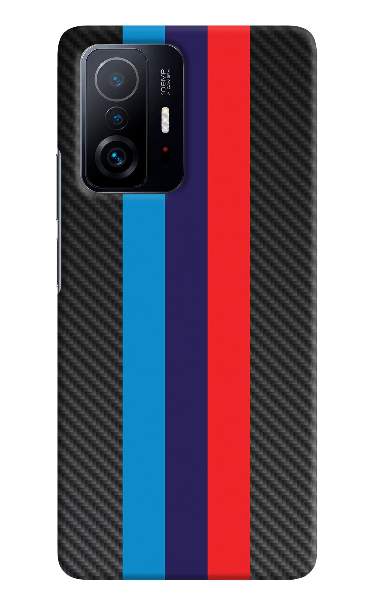 BMW Stripes Pattern Mi 11T Pro 5G Hard Case Back Cover by Casekaro