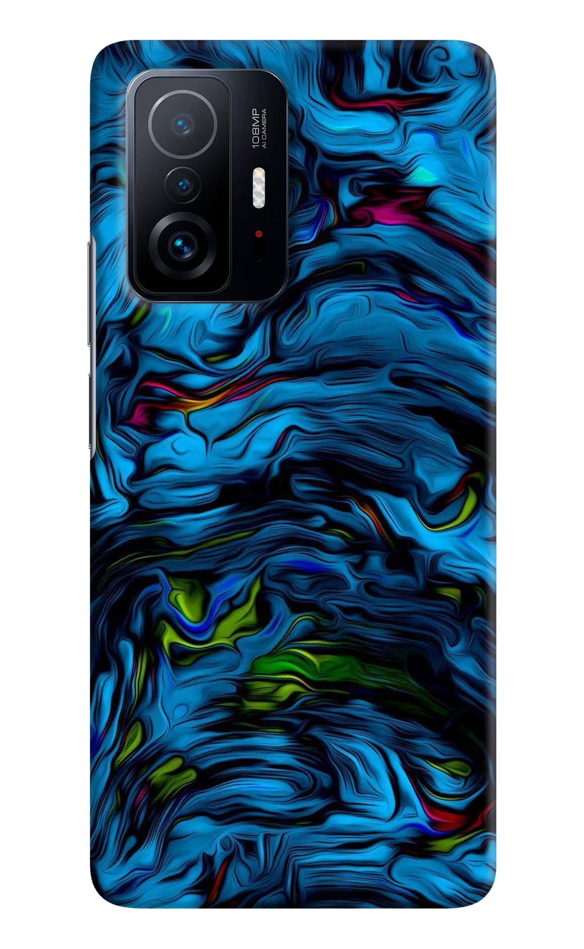 Dark Blue Abstract Mi 11T Pro 5G Hard Case Back Cover by Casekaro
