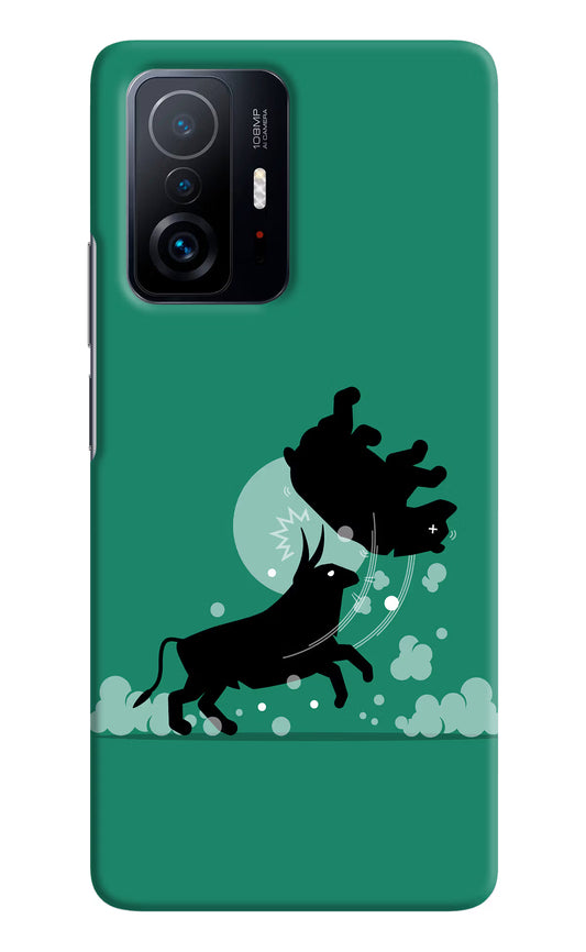 Bull Conqueror Mi 11T Pro 5G Hard Case Back Cover by Casekaro
