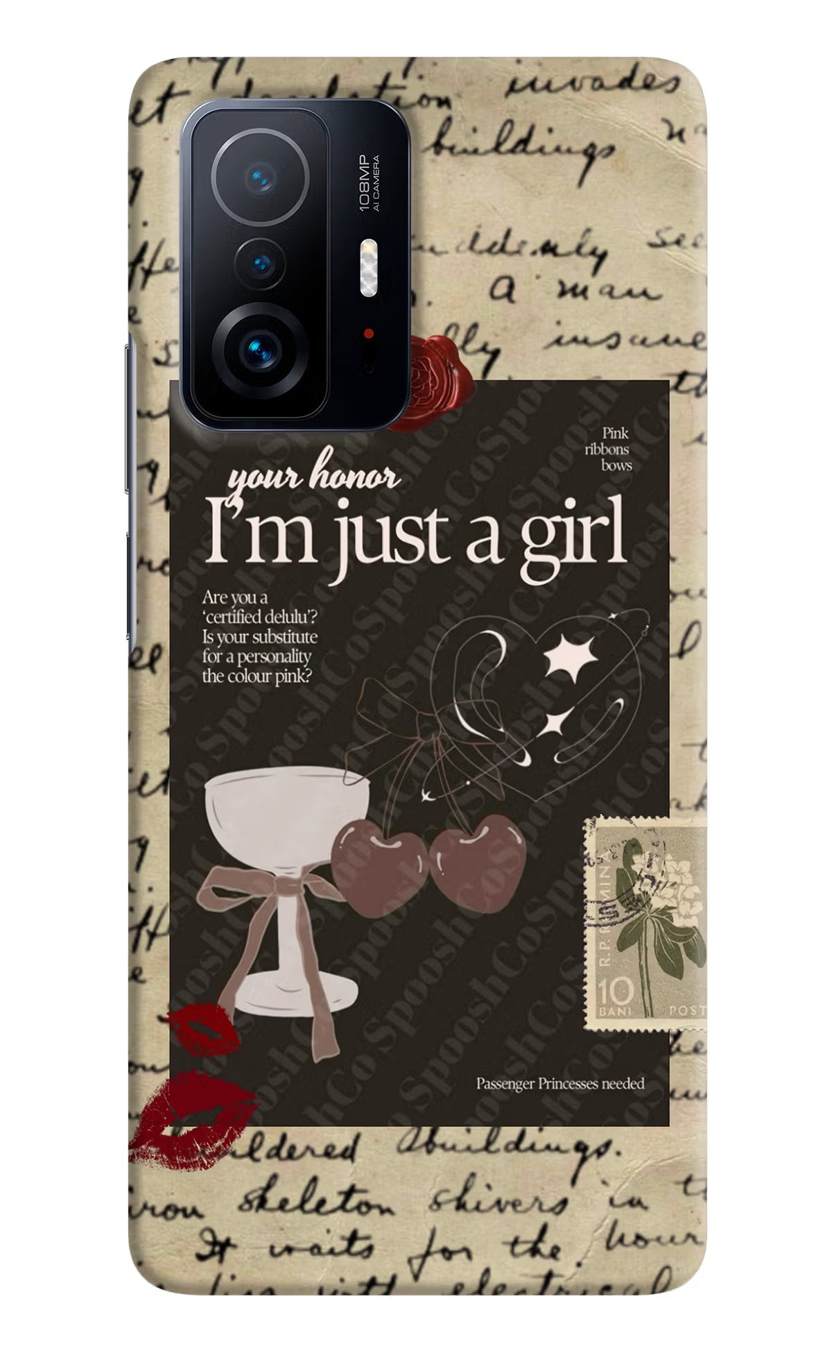 I am just a girl Mi 11T Pro 5G Hard Case Back Cover by Casekaro