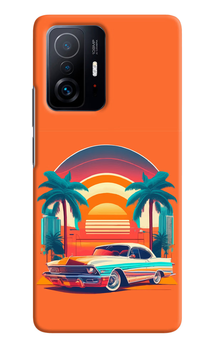 Palm Drive 80s Mi 11T Pro 5G Back Cover, Hard case