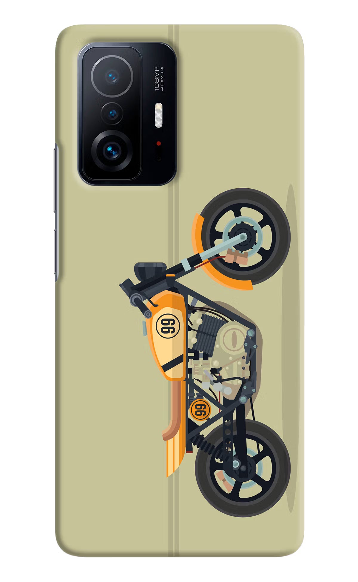 Vertical Speedster Mi 11T Pro 5G Hard Case Back Cover by Casekaro