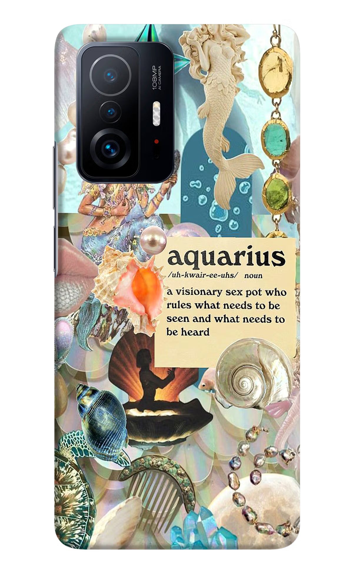 Aquarius Zodiac Mi 11T Pro 5G Hard Case Back Cover by Casekaro