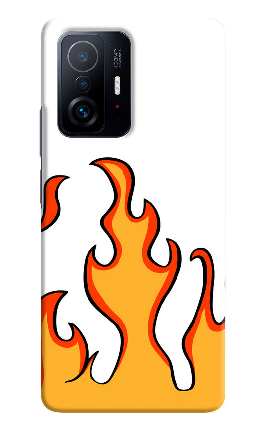 Fired Up – White Mi 11T Pro 5G Hard Case Back Cover by Casekaro