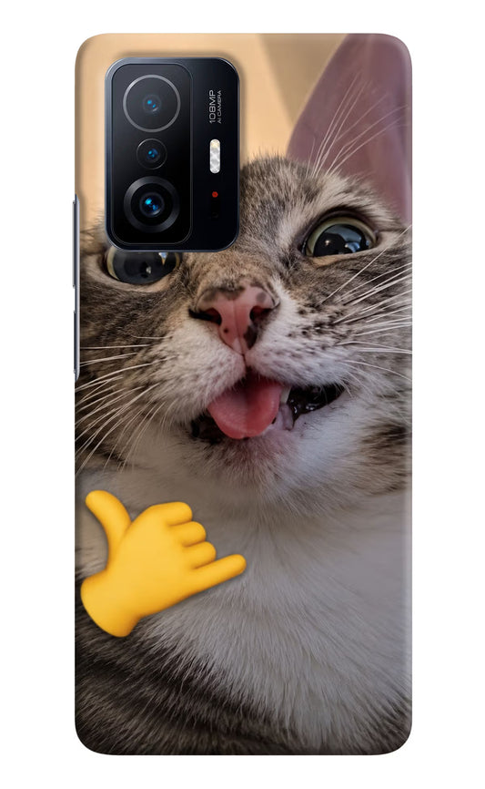 Silly Cat Call Mi 11T Pro 5G Hard Case Back Cover by Casekaro