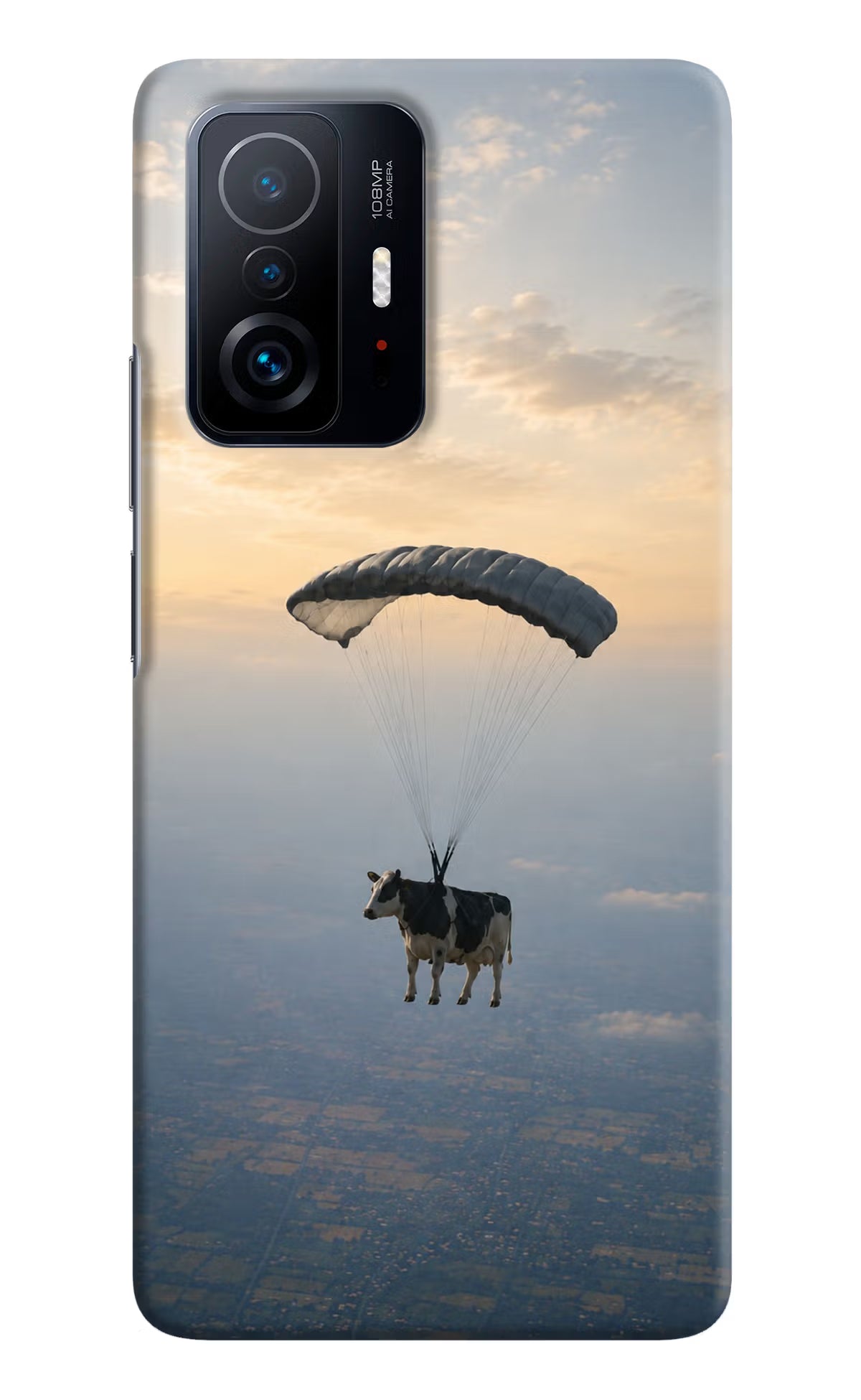 Skydiving Cow Mi 11T Pro 5G Back Cover