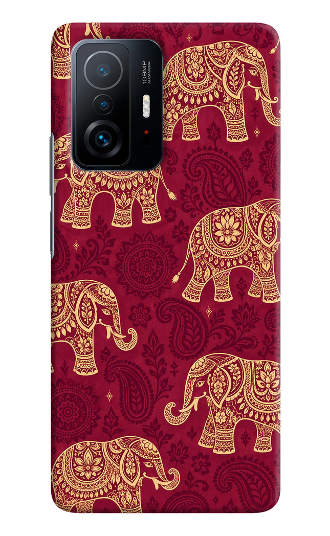 Maroon Elephant Mi 11T Pro 5G Hard Case Back Cover by Casekaro