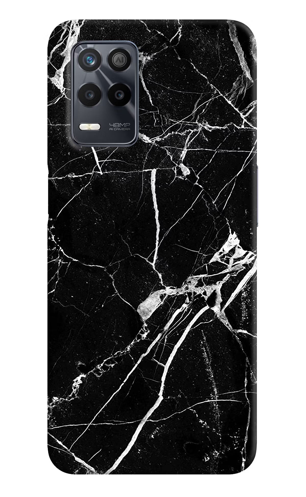 Black Marble Pattern Realme 9 5G Back Cover